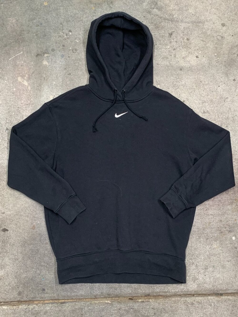 Nike Center Check Hoodie Black Retro 2000's